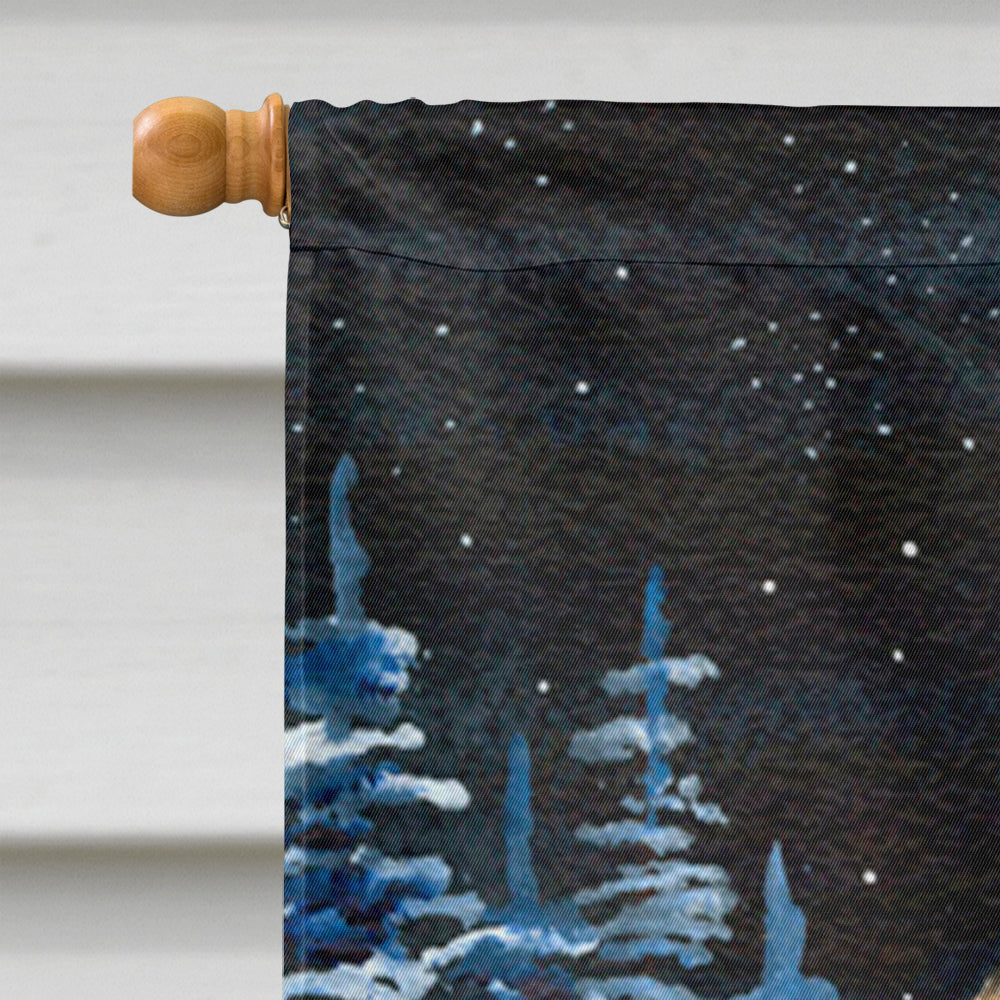 Starry Night Airedale Flag Canvas House Size