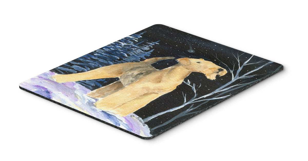 Starry Night Airedale Mouse Pad / Hot Pad / Trivet by Caroline&#39;s Treasures