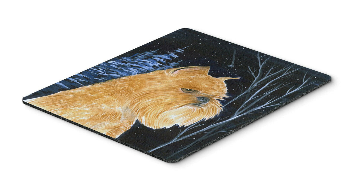Starry Night Brussels Griffon Mouse Pad / Hot Pad / Trivet by Caroline&#39;s Treasures