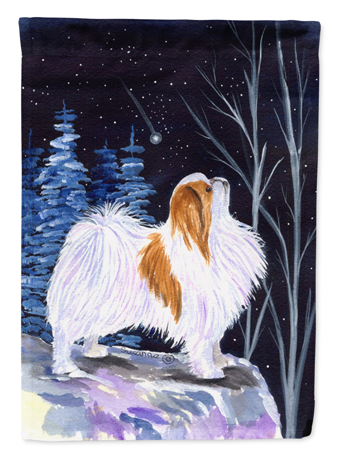 Starry Night Japanese Chin Flag Canvas House Size  the-store.com.