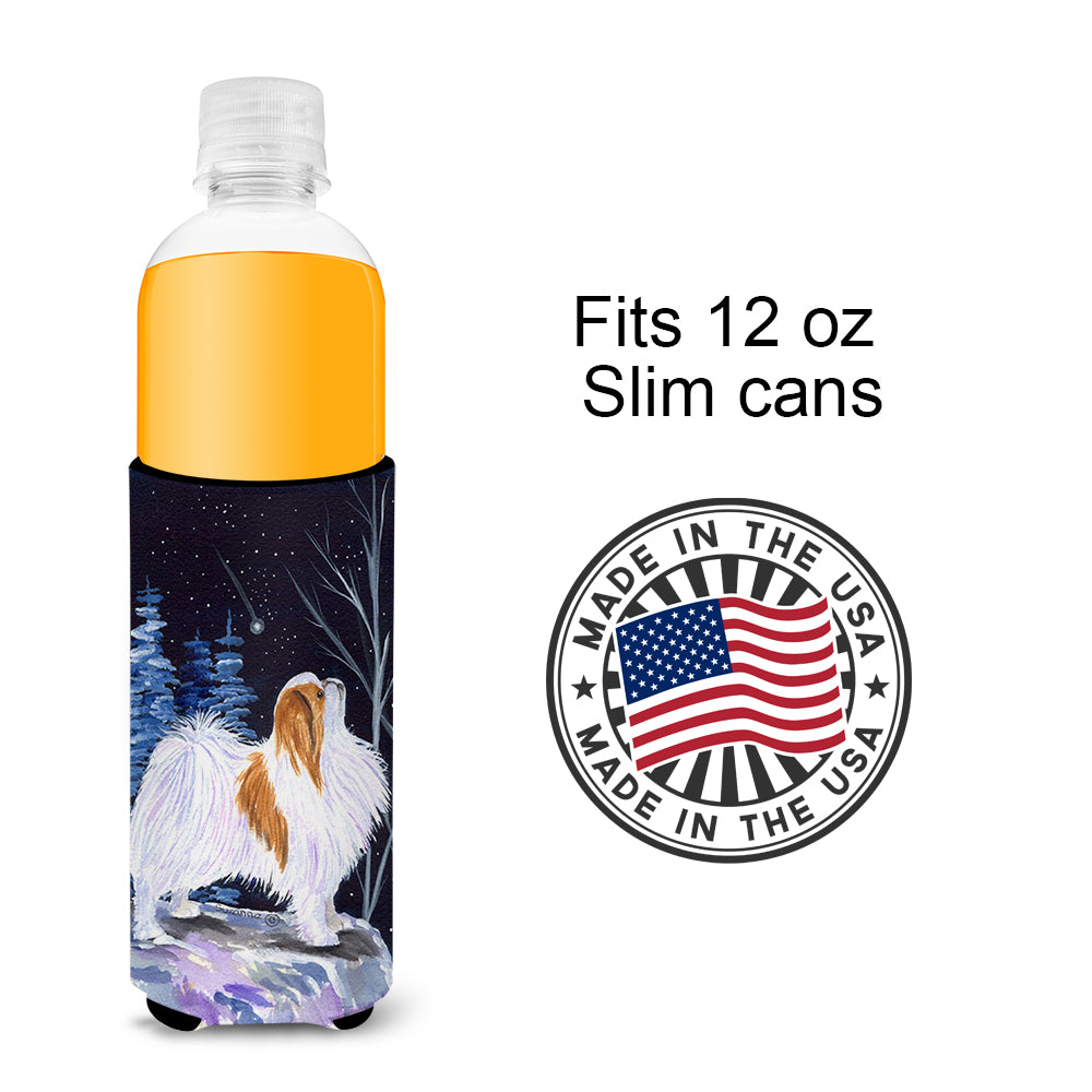 Starry Night Japanese Chin Ultra Beverage Insulators for slim cans SS8363MUK.