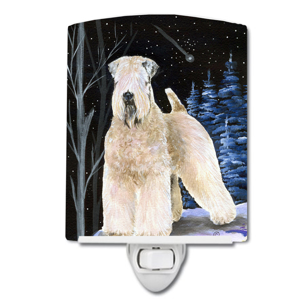 Starry Night Wheaten Terrier Soft Coated Ceramic Night Light SS8364CNL - the-store.com