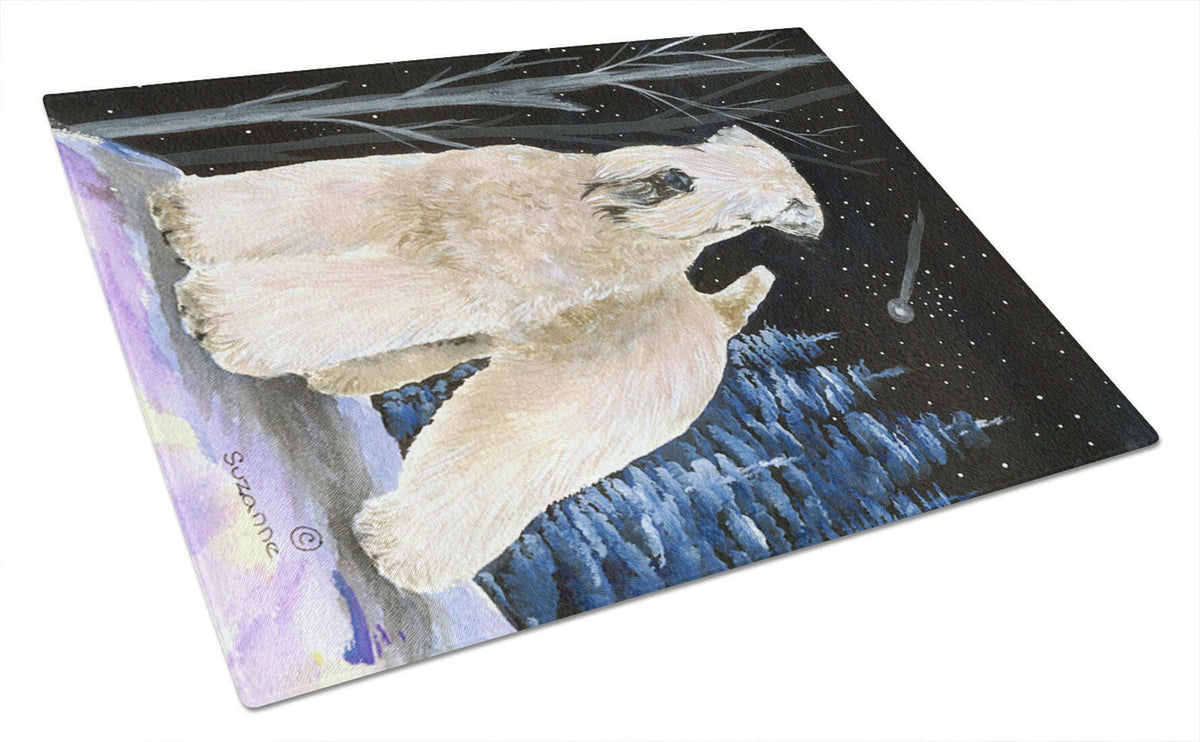 Starry Night Wheaten Terrier Soft Coated Glass Cutting Board Large by Caroline&#39;s Treasures