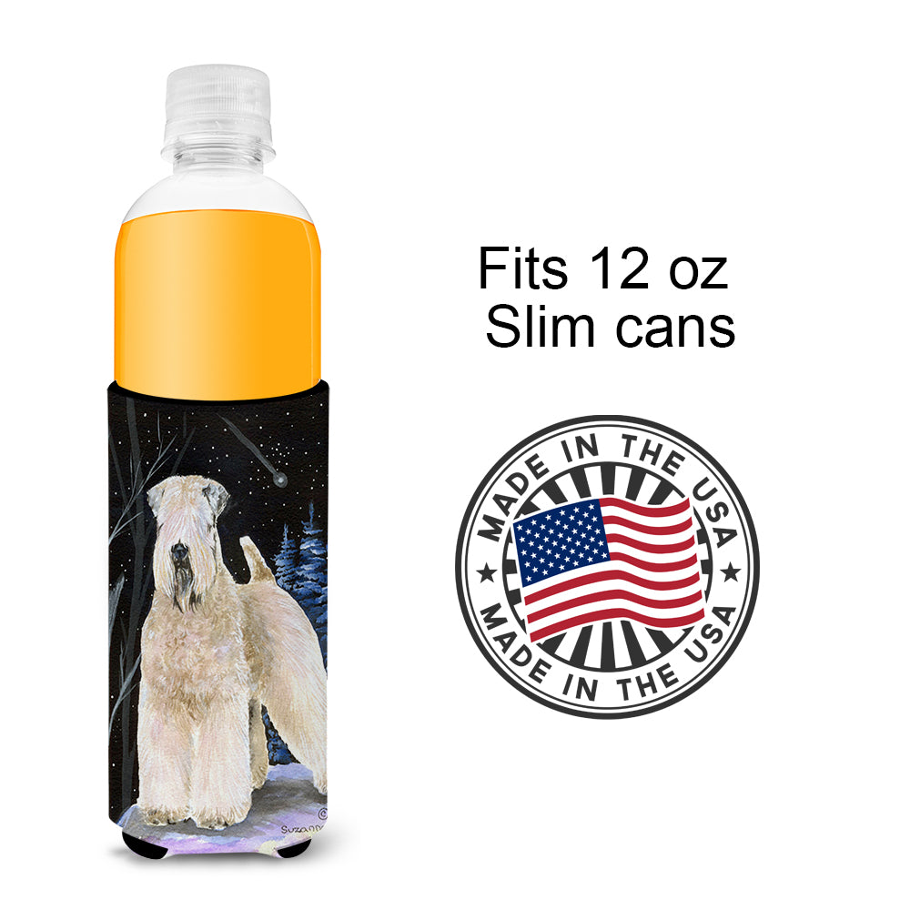 Starry Night Wheaten Terrier Soft Coated Ultra Beverage Insulators for slim cans SS8364MUK.