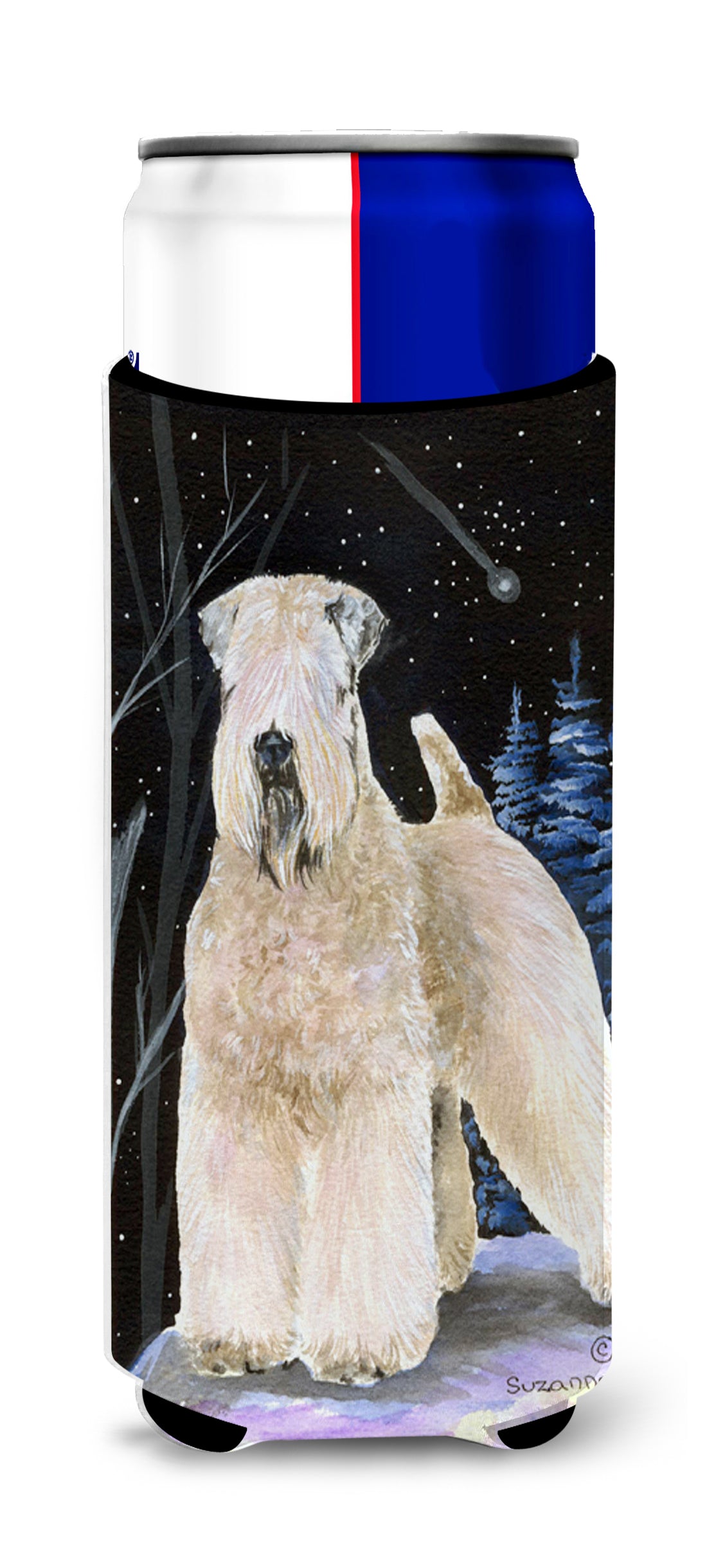 Starry Night Wheaten Terrier Soft Coated Ultra Beverage Insulators for slim cans SS8364MUK.
