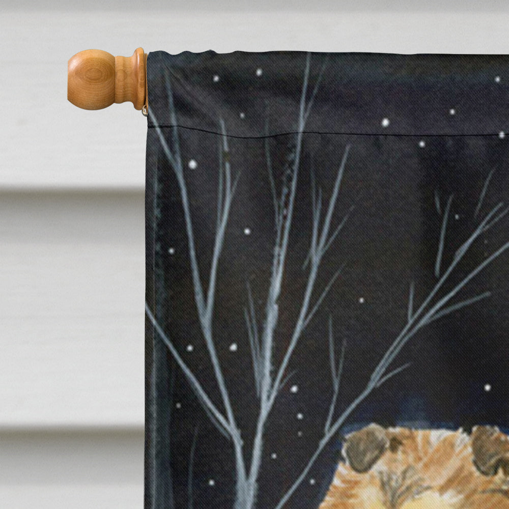 Starry Night Sheltie Flag Canvas House Size  the-store.com.