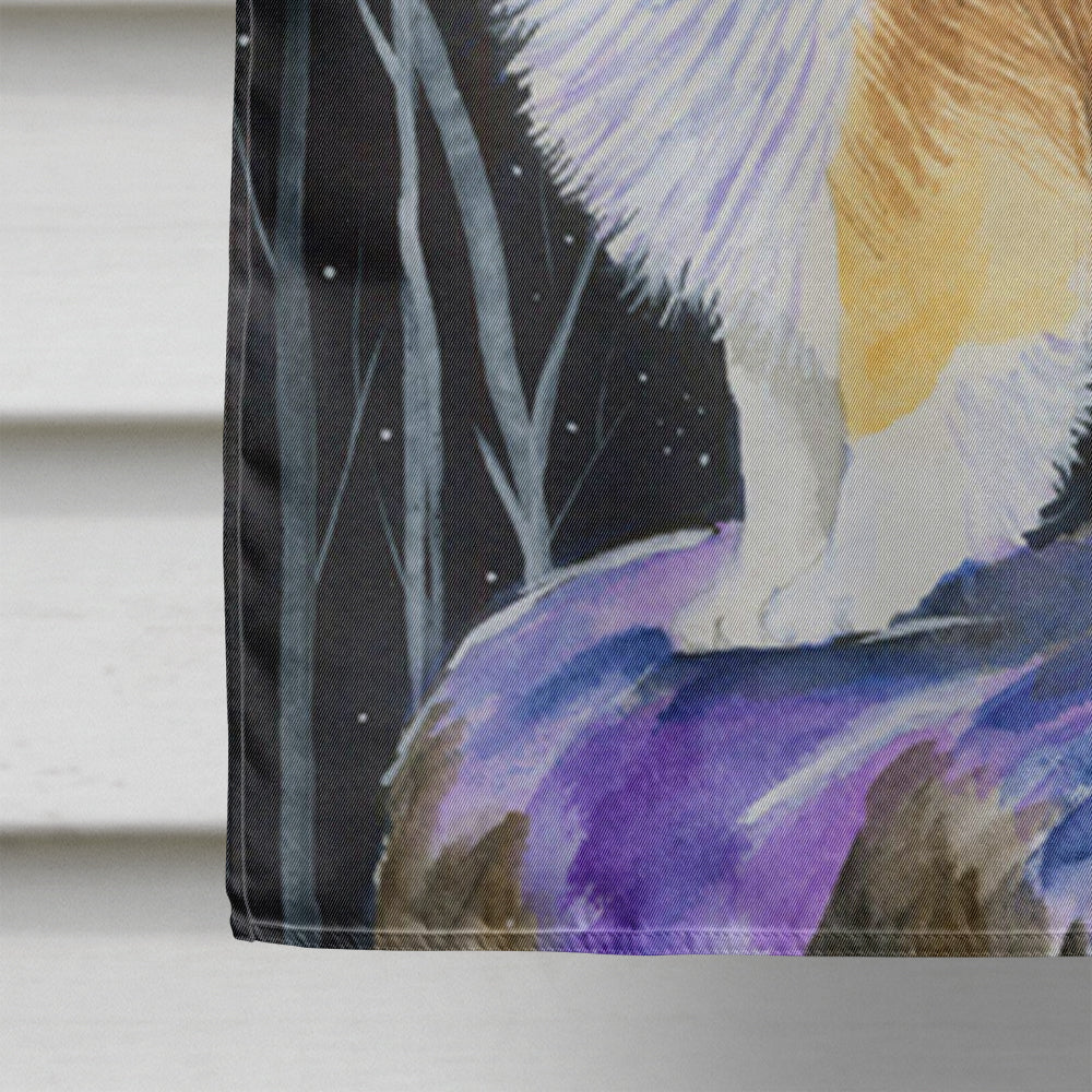 Starry Night Sheltie Flag Canvas House Size  the-store.com.