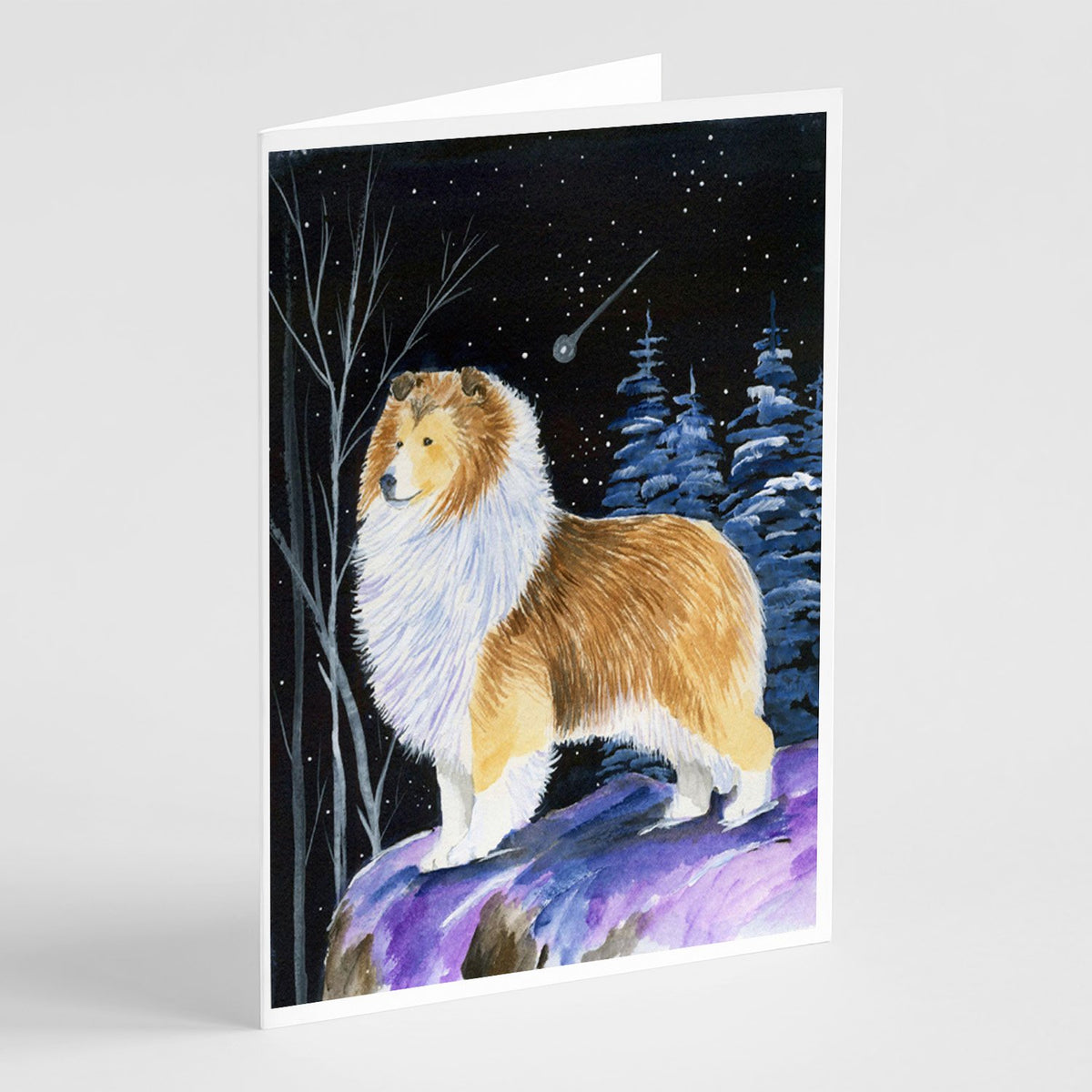 Buy this Starry Night Sheltie Greeting Cards and Envelopes Pack of 8