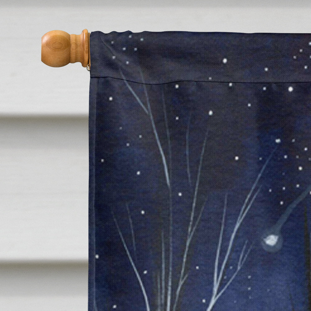 Starry Night Border Collie Flag Canvas House Size