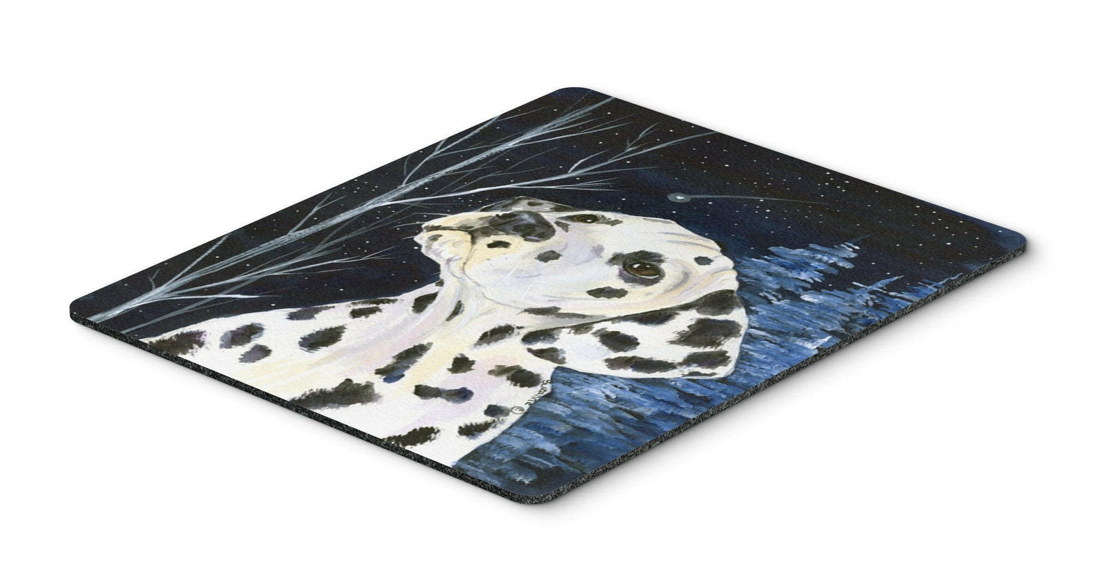 Starry Night Dalmatian Mouse Pad / Hot Pad / Trivet by Caroline's Treasures