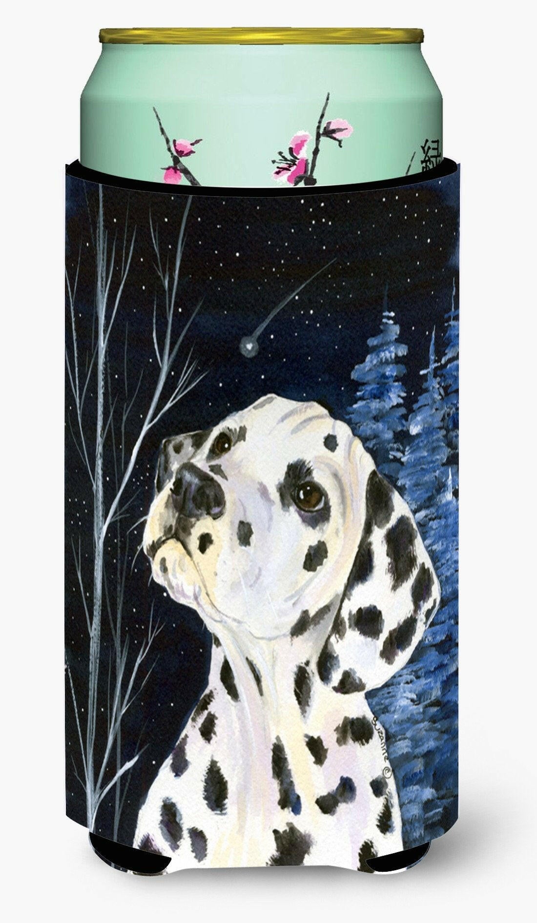 Starry Night Dalmatian  Tall Boy Beverage Insulator Beverage Insulator Hugger by Caroline&#39;s Treasures