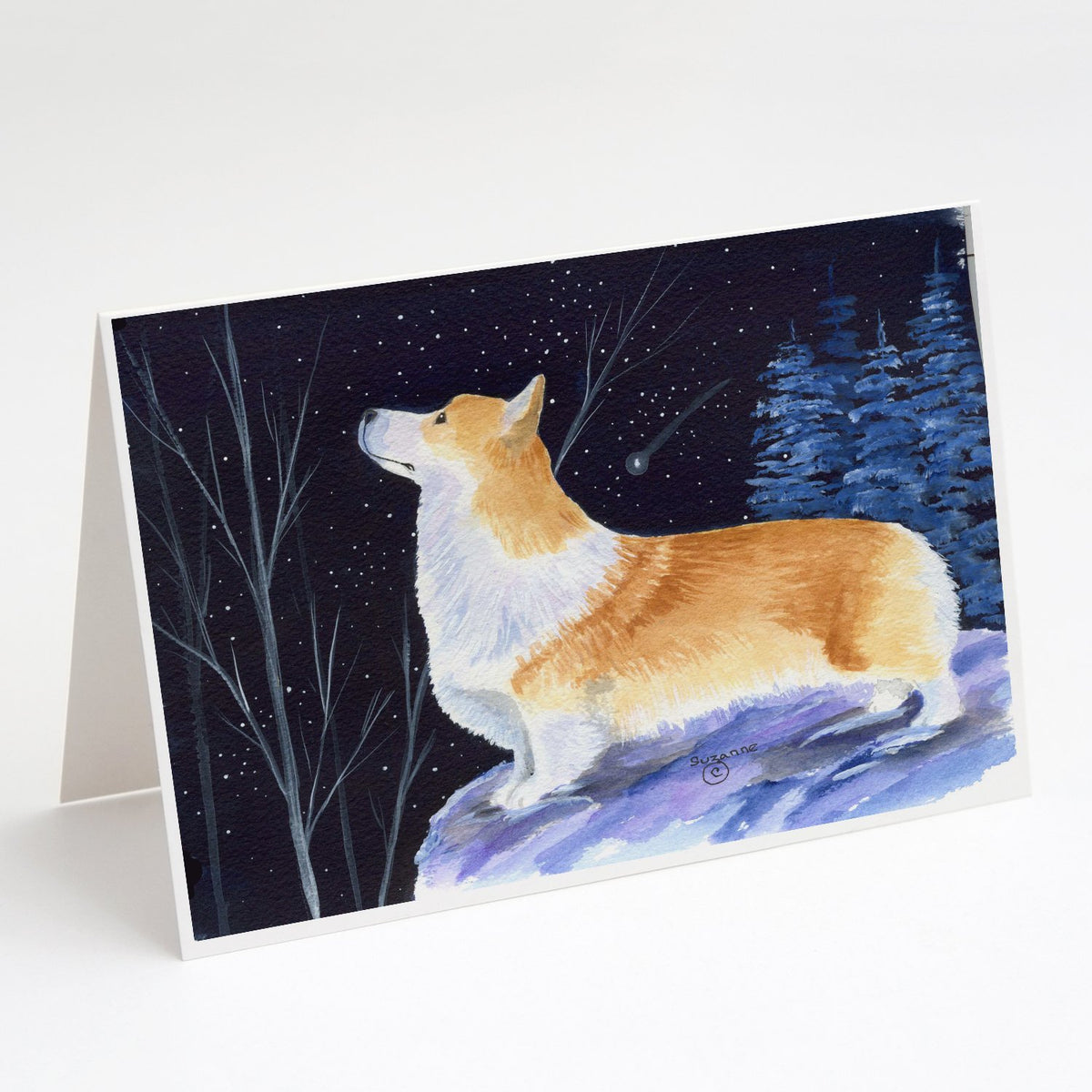 Buy this Starry Night Corgi Greeting Cards and Envelopes Pack of 8