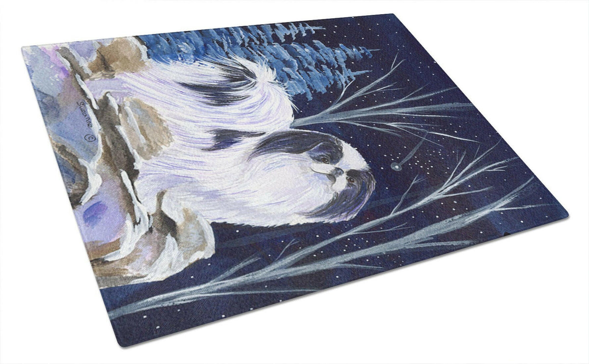 Starry Night Japanese Chin Glass Cutting Board Large by Caroline&#39;s Treasures