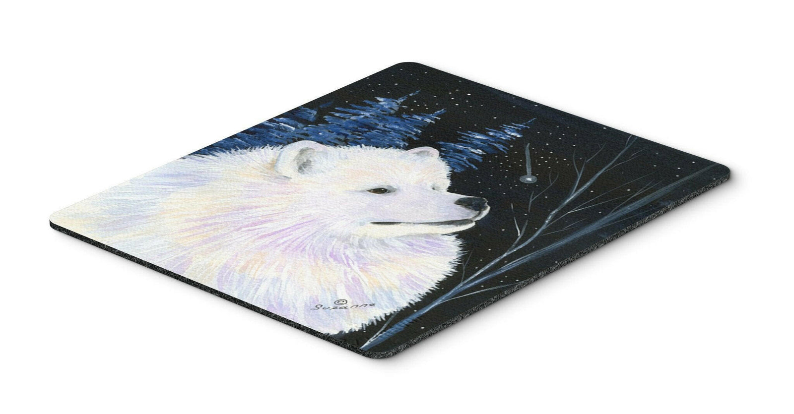 Starry Night Samoyed Mouse Pad / Hot Pad / Trivet by Caroline's Treasures