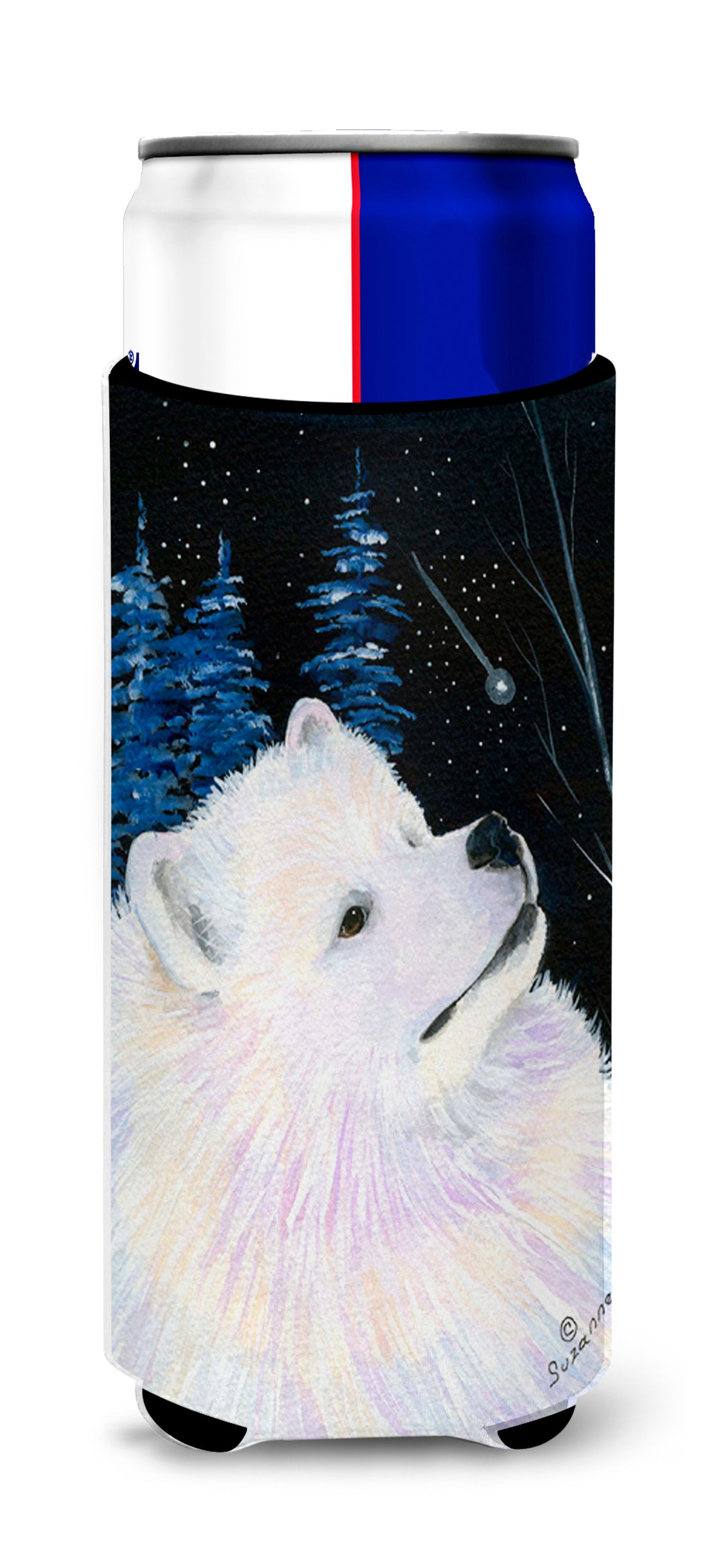 Starry Night Samoyed Ultra Beverage Insulators for slim cans SS8376MUK.