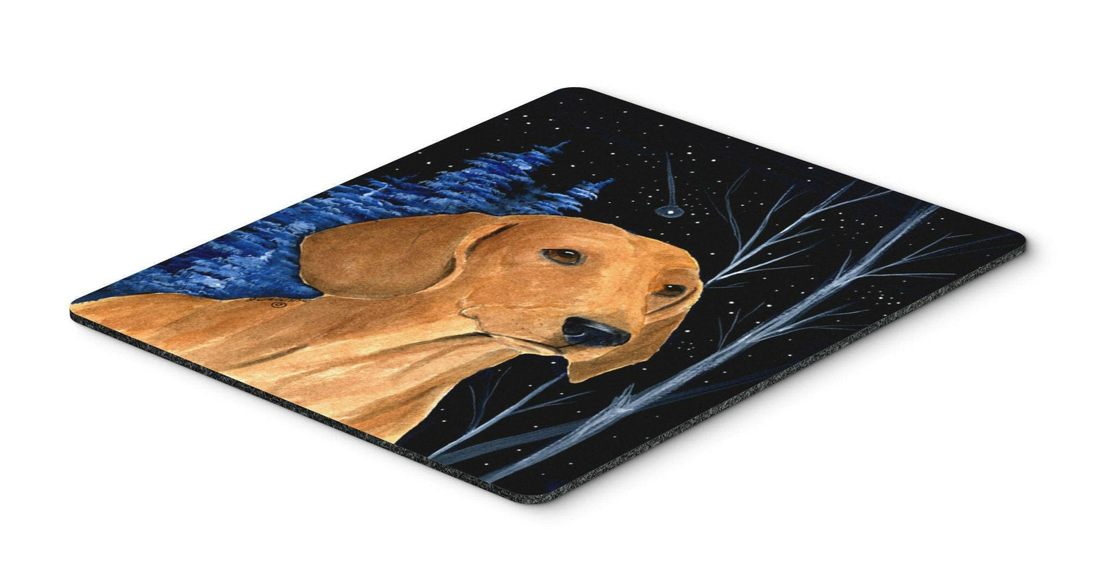 Starry Night Dachshund Mouse Pad / Hot Pad / Trivet by Caroline's Treasures