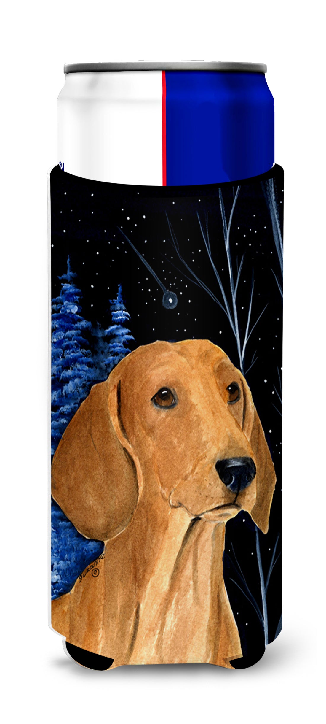 Starry Night Dachshund Ultra Beverage Isolateurs pour canettes minces SS8379MUK