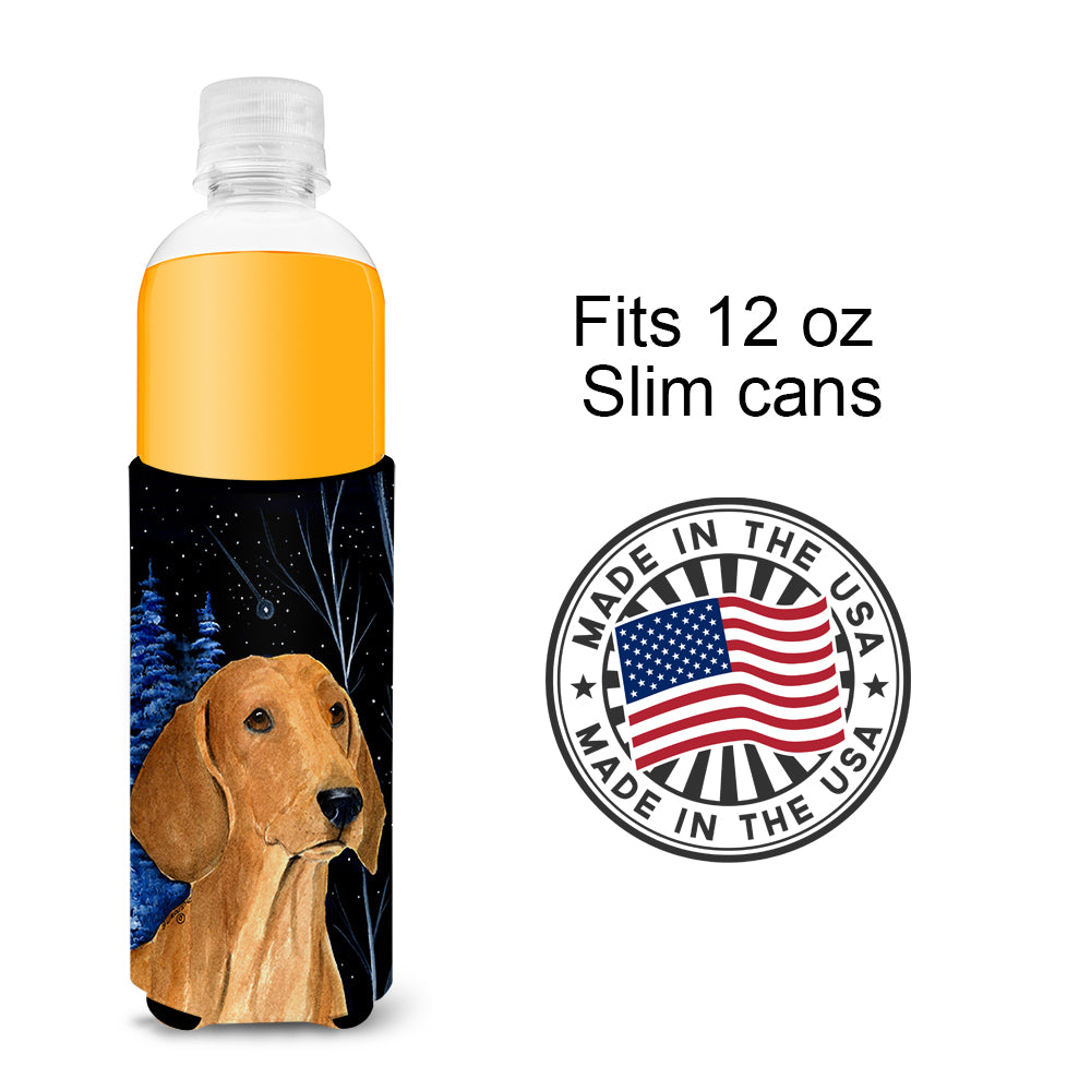 Starry Night Dachshund Ultra Beverage Insulators for slim cans SS8379MUK