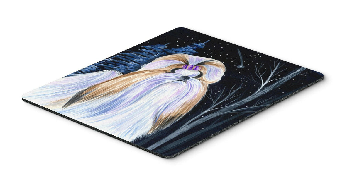 Starry Night Shih Tzu Mouse Pad / Hot Pad / Trivet by Caroline&#39;s Treasures