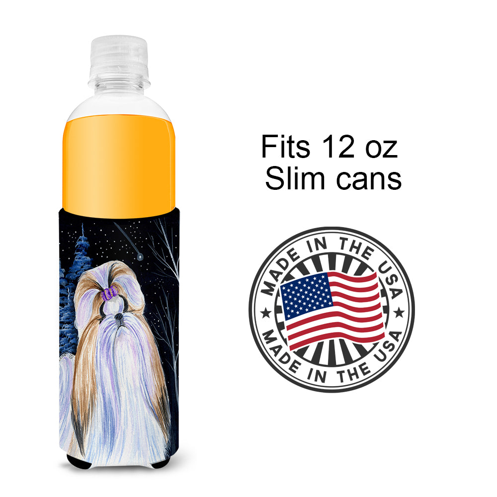 Starry Night Shih Tzu Ultra Beverage Insulators for slim cans SS8381MUK