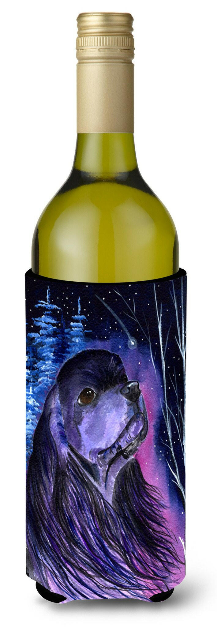 Starry Night Cocker Spaniel Wine Bottle Beverage Insulator Beverage Insulator Hugger by Caroline&#39;s Treasures