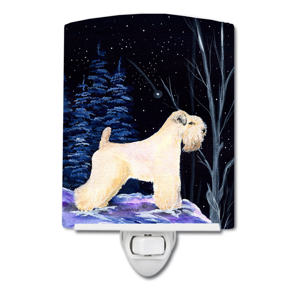 Starry Night Wheaten Terrier Soft Coated Ceramic Night Light SS8386CNL - the-store.com