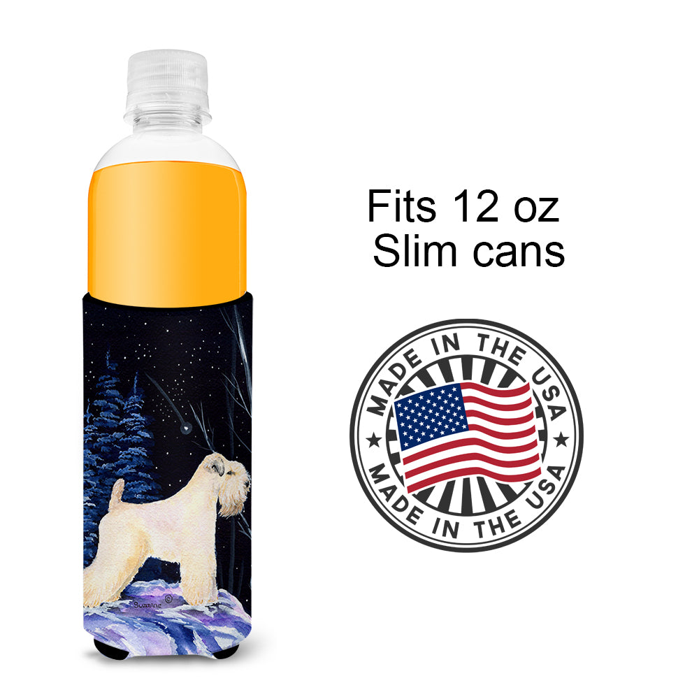 Starry Night Wheaten Terrier Soft Coated Ultra Beverage Insulators for slim cans SS8386MUK.