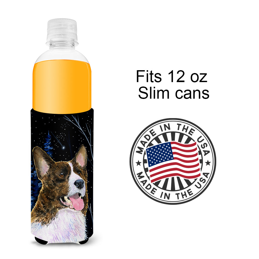 Starry Night Corgi Ultra Beverage Insulators for slim cans SS8387MUK.