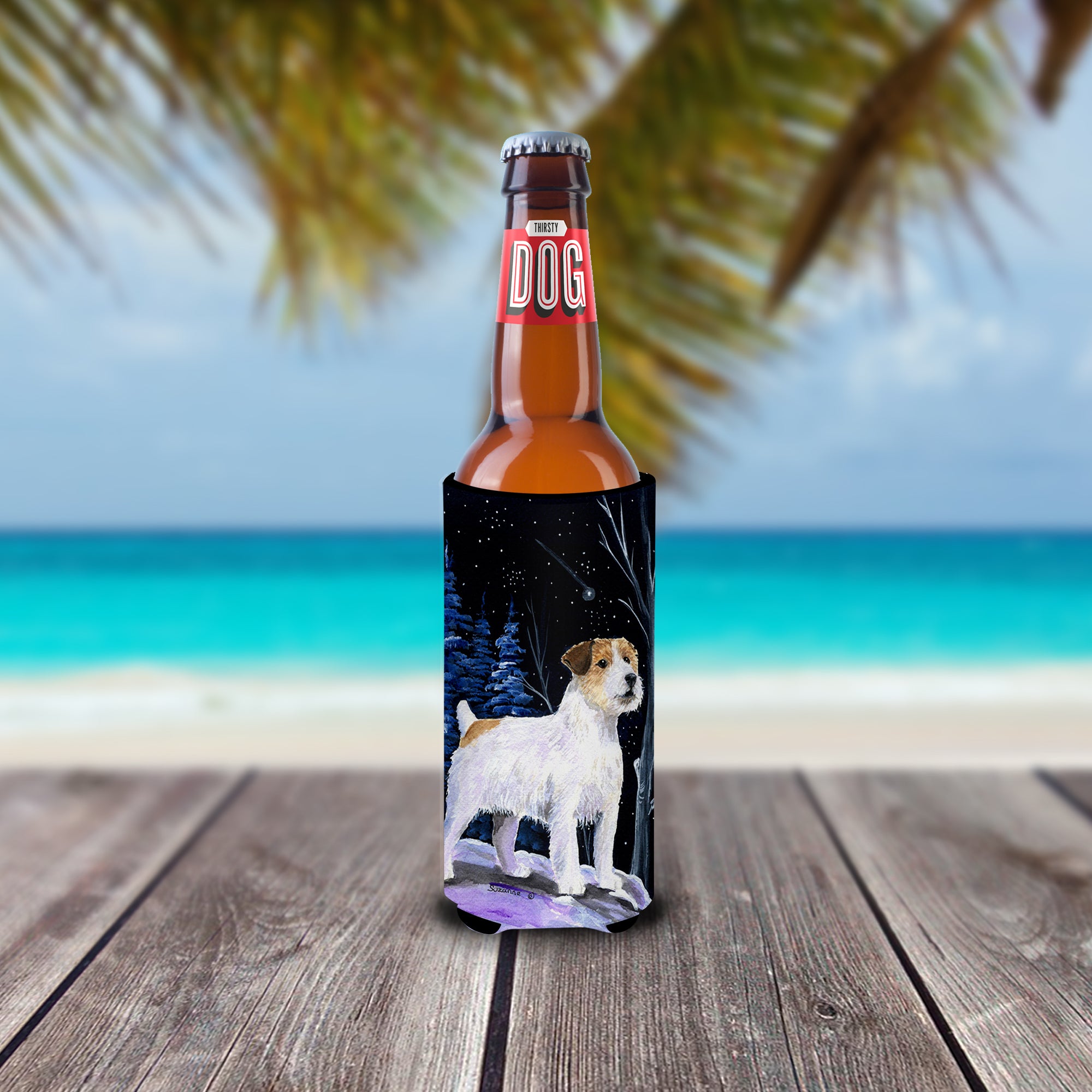 Starry Night Jack Russell Terrier Ultra Beverage Isolateurs pour canettes minces SS8388MUK