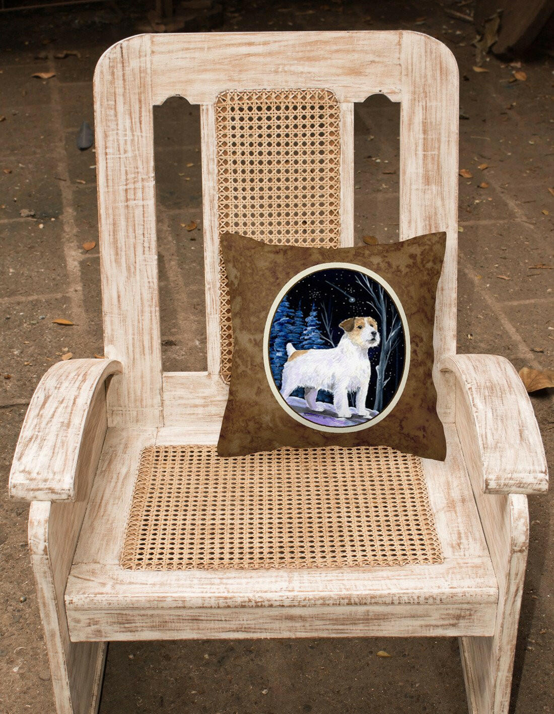 Starry Night Jack Russell Terrier Decorative   Canvas Fabric Pillow by Caroline's Treasures