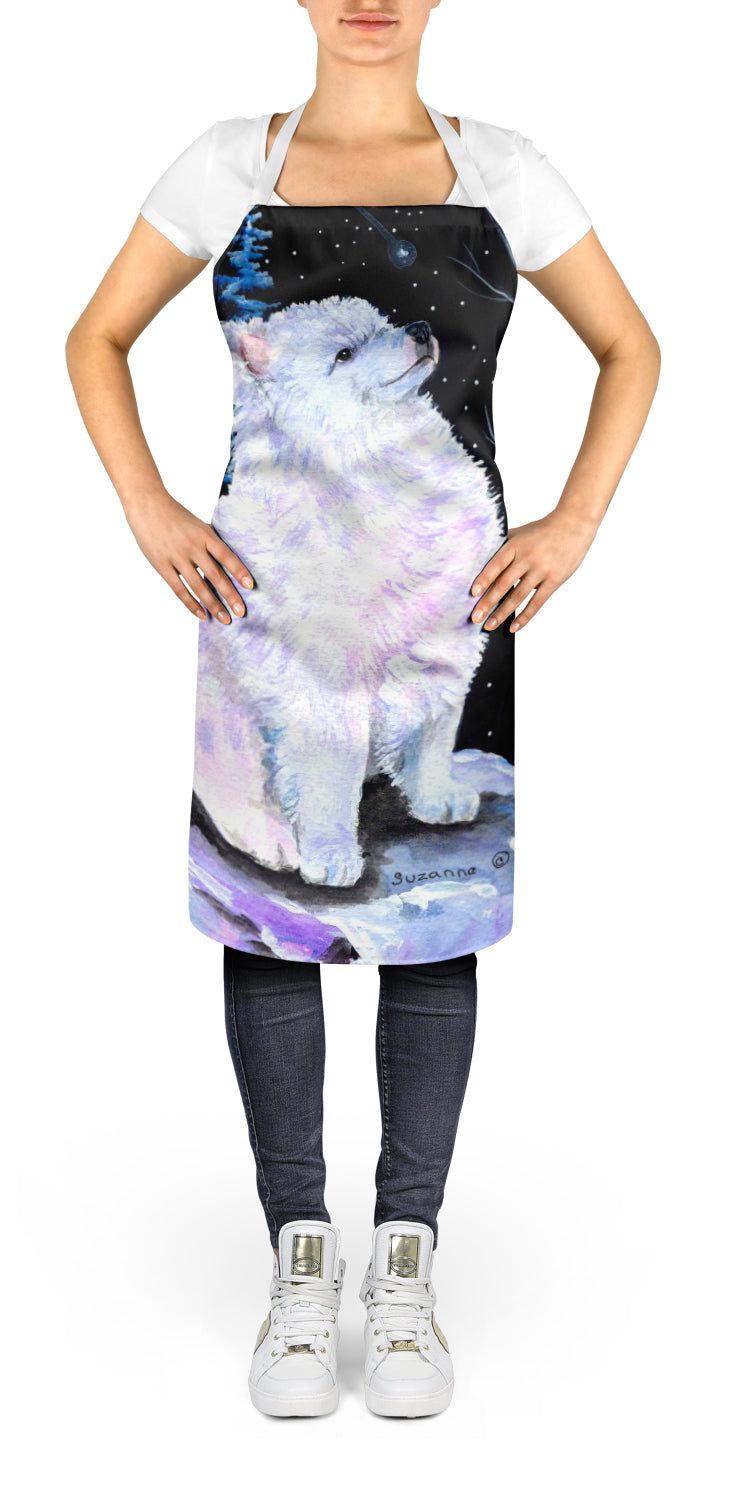 Caroline's Treasures Starry Night American Eskimo Apron – Artist-Designed Kitchen, BBQ & Craft Apron