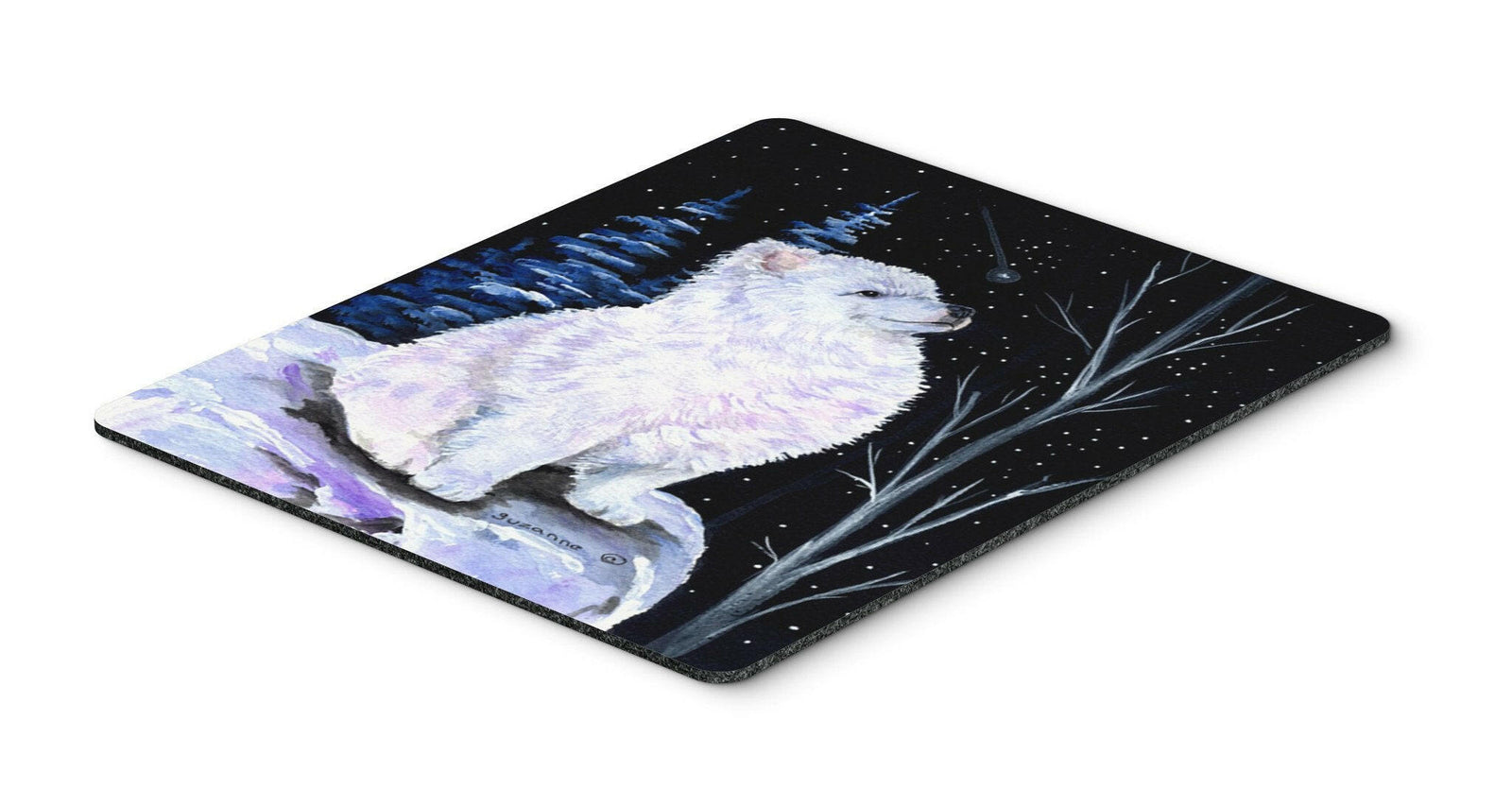 Starry Night American Eskimo Mouse Pad / Hot Pad / Trivet by Caroline's Treasures