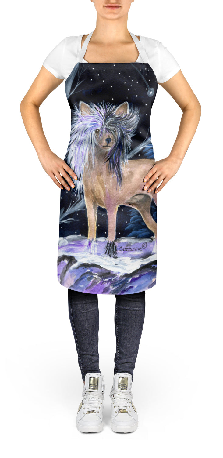 Caroline's Treasures Starry Night Chinese Crested Apron – Artist-Designed Kitchen, BBQ & Craft Apron
