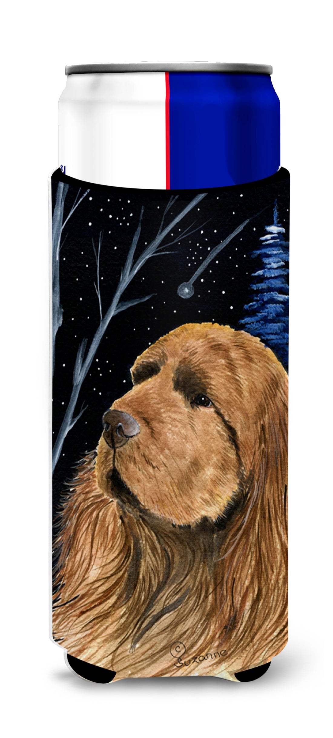 Starry Night Sussex Spaniel Ultra Beverage Insulators for slim cans SS8391MUK