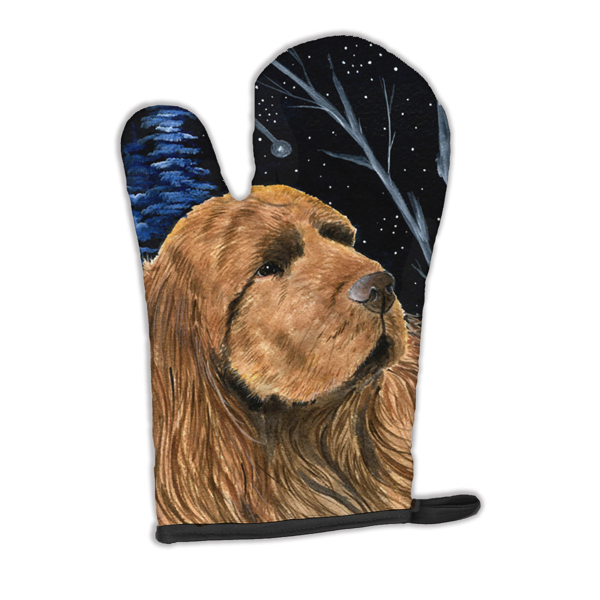 Starry Night Sussex Spaniel Oven Mitt SS8391OVMT  the-store.com.
