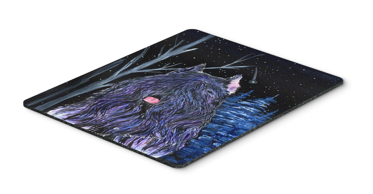 Starry Night Bouvier des Flandres Mouse Pad / Hot Pad / Trivet by Caroline&#39;s Treasures