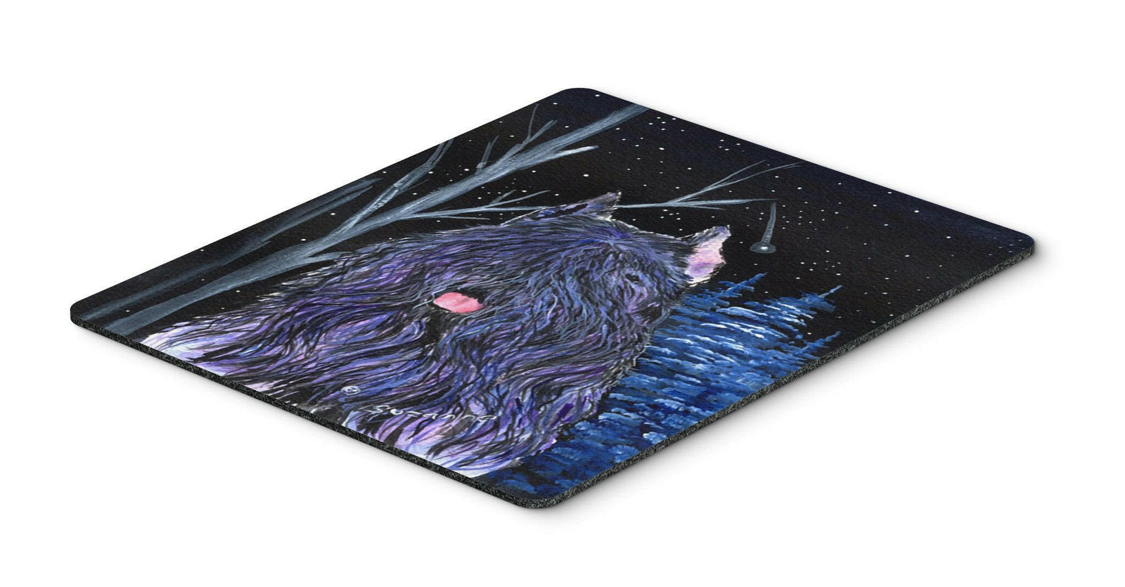 Starry Night Bouvier des Flandres Mouse Pad / Hot Pad / Trivet by Caroline's Treasures