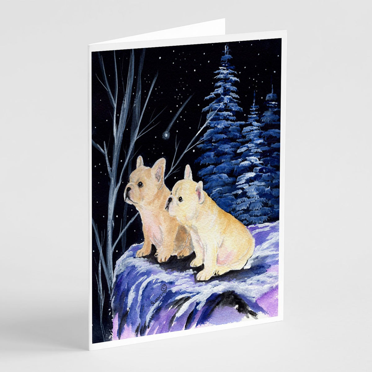 Buy this Starry Night French Bulldog Greeting Cards and Envelopes Pack of 8