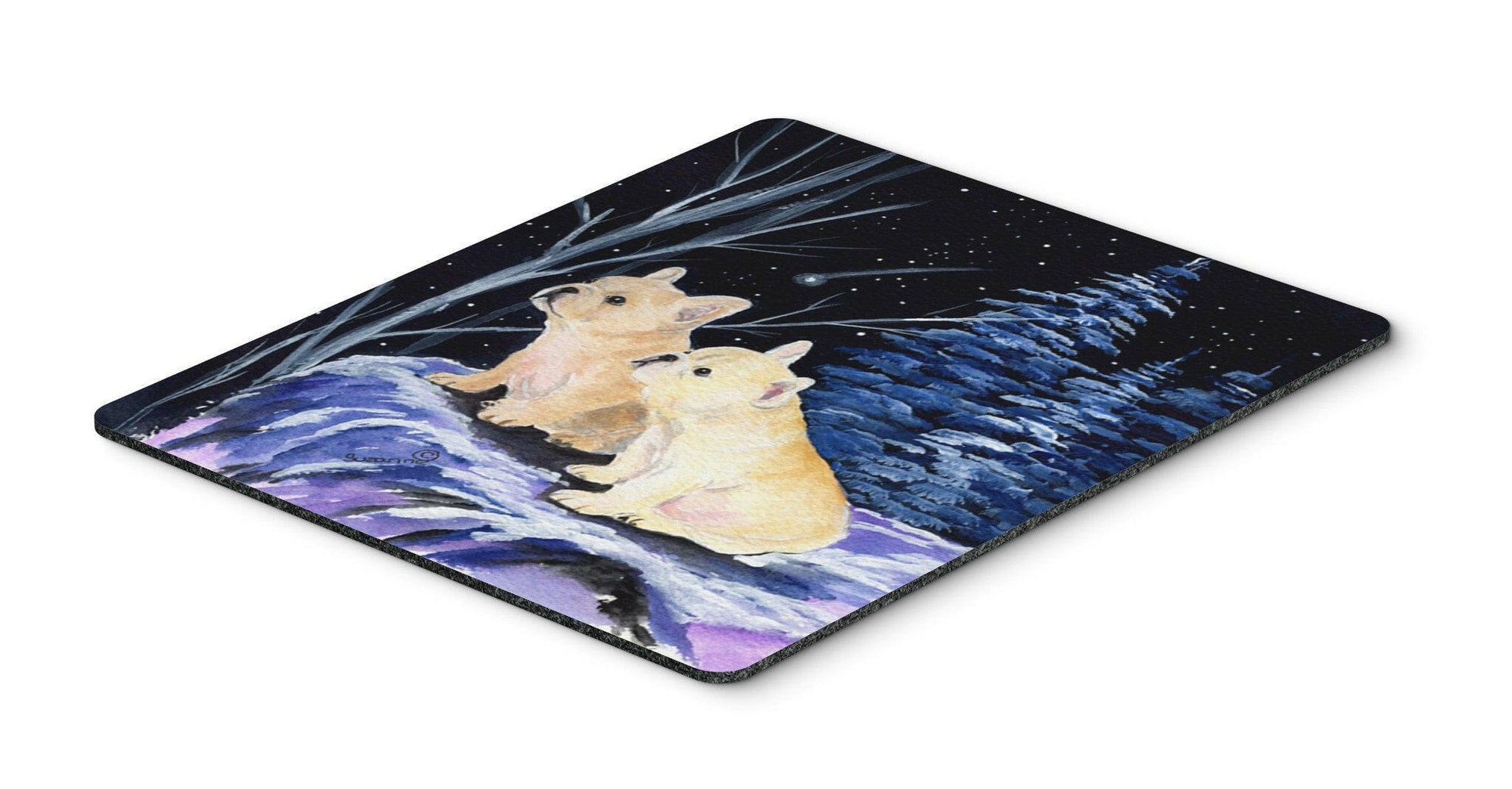 Starry Night French Bulldog Mouse Pad / Hot Pad / Trivet by Caroline's Treasures