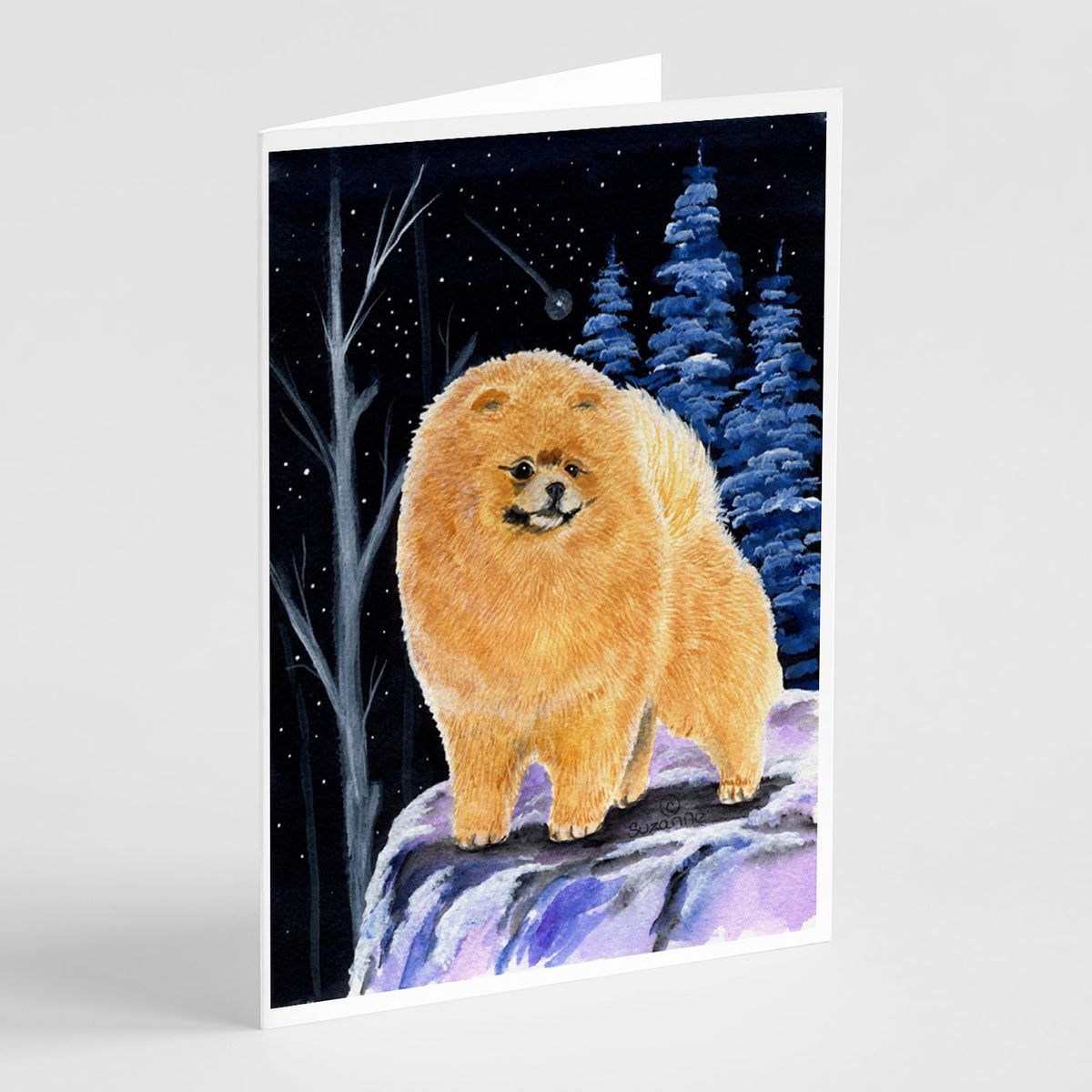 Buy this Starry Night Pomeranian Greeting Cards and Envelopes Pack of 8