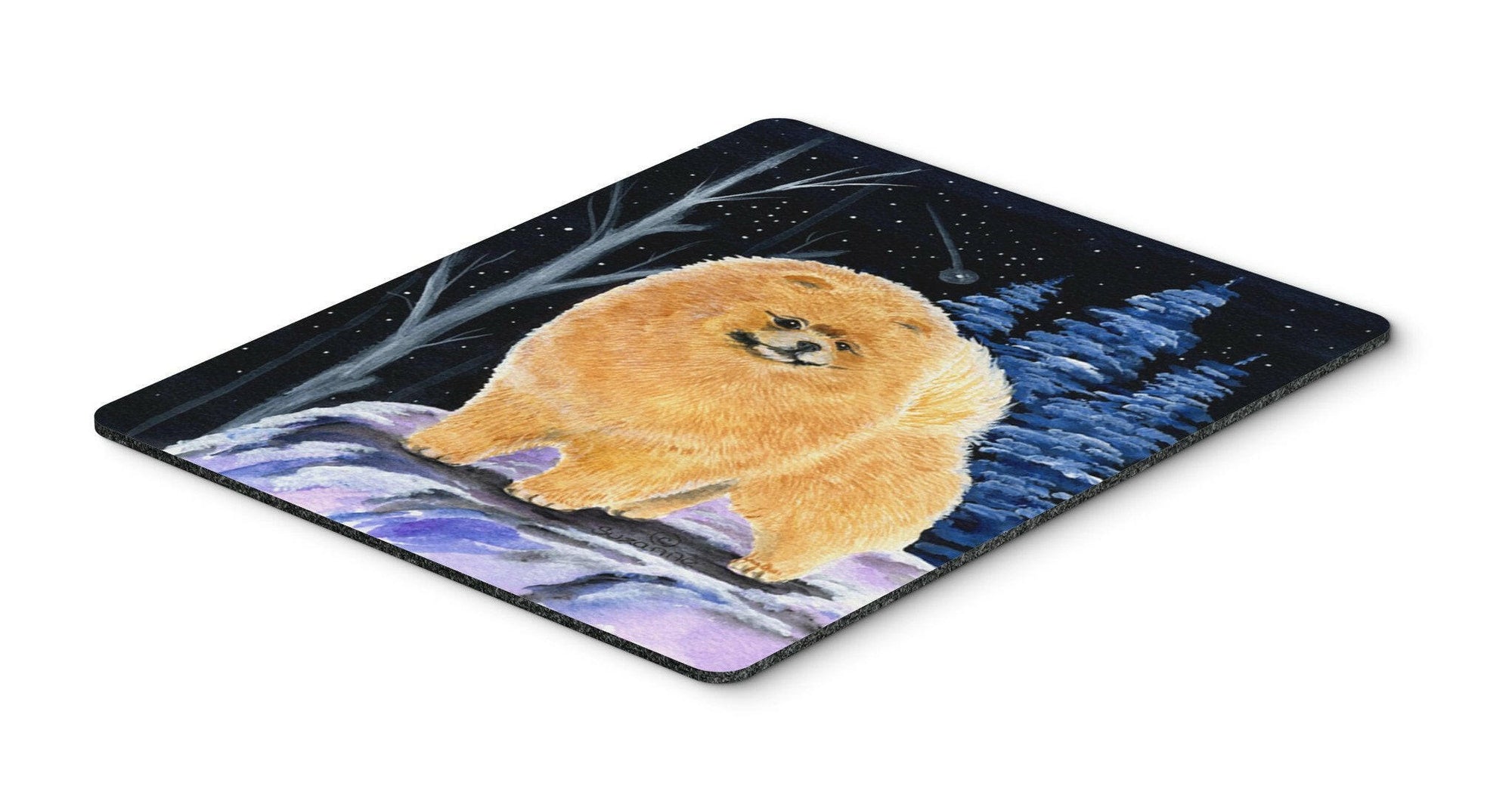 Starry Night Pomeranian Mouse Pad / Hot Pad / Trivet by Caroline's Treasures