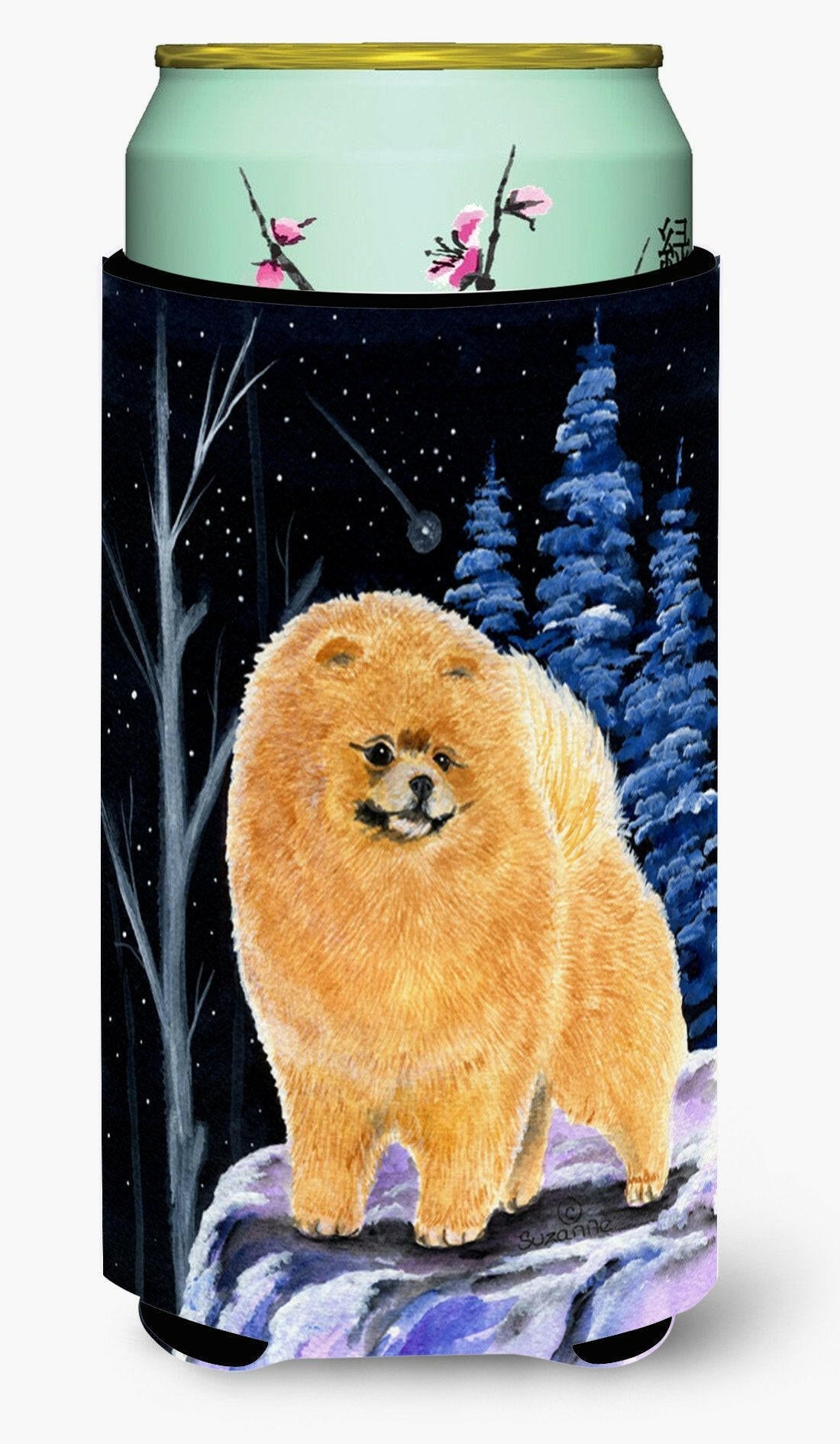Starry Night Pomeranian  Tall Boy Beverage Insulator Beverage Insulator Hugger by Caroline&#39;s Treasures