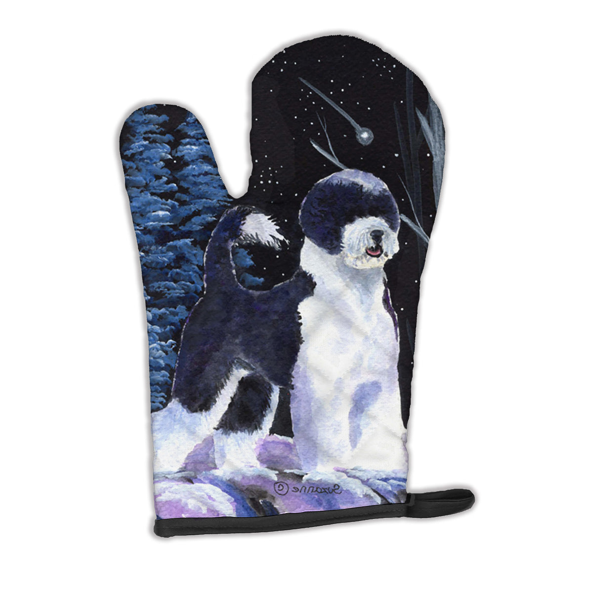 Starry Night Portuguese Water Dog Oven Mitt SS8399OVMT  the-store.com.