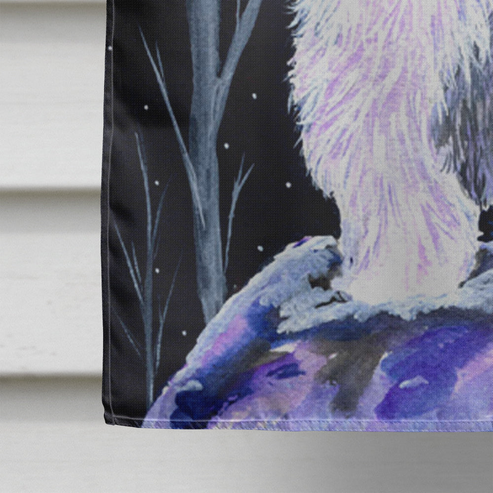 Starry Night Old English Sheepdog Flag Canvas House Size