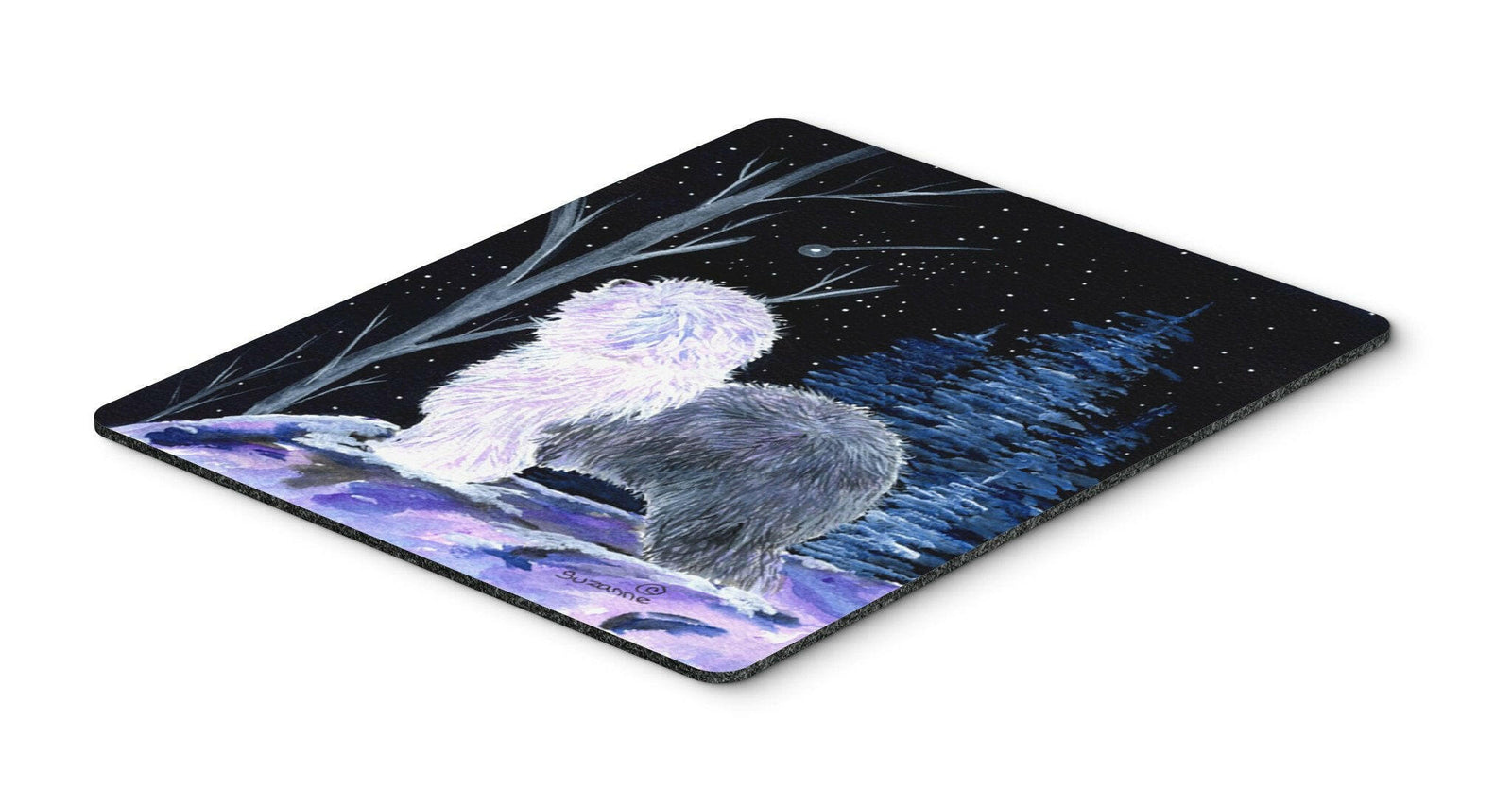 Starry Night Old English Sheepdog Mouse Pad / Hot Pad / Trivet by Caroline's Treasures