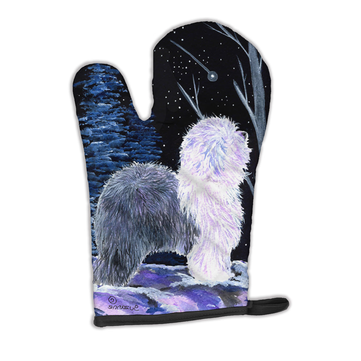 Starry Night Old English Sheepdog Oven Mitt SS8401OVMT  the-store.com.