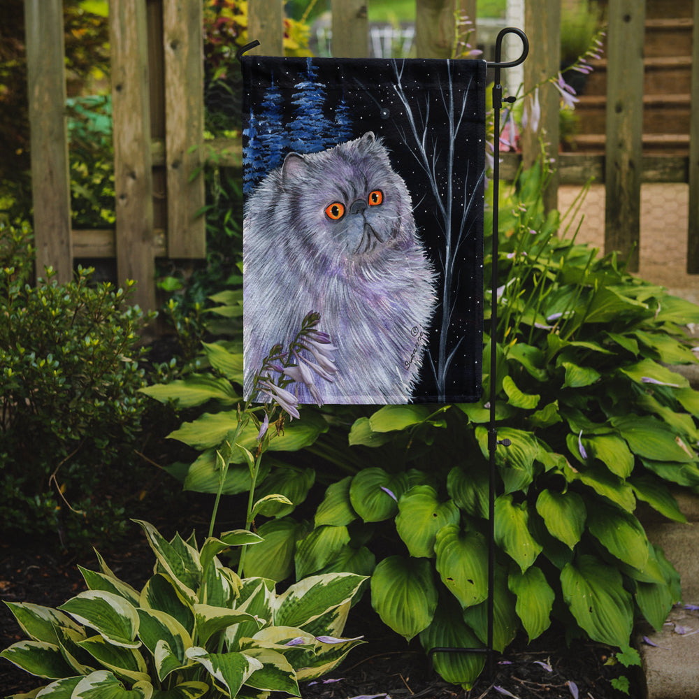 Caroline's Treasures Starry Night Cat - Persian Garden Flag - Outdoor Decorative Yard Flag
