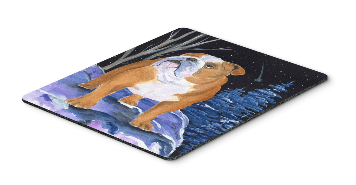 Starry Night English Bulldog Mouse Pad / Hot Pad / Trivet by Caroline&#39;s Treasures
