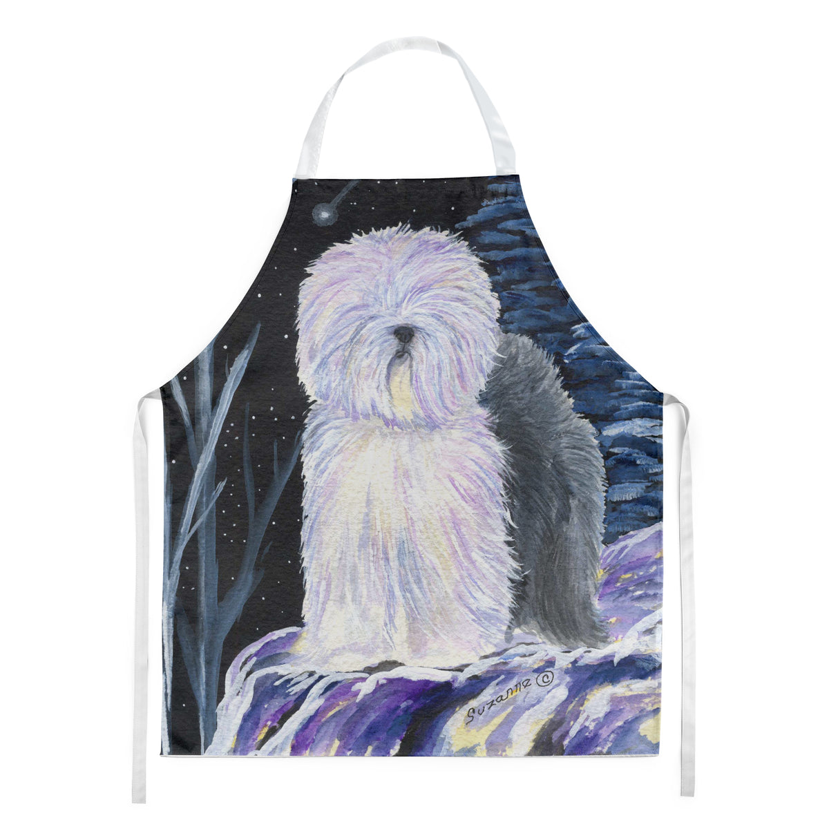 Starry Night Old English Sheepdog Apron - the-store.com
