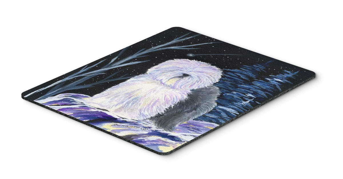 Starry Night Old English Sheepdog Mouse Pad / Hot Pad / Trivet by Caroline&#39;s Treasures